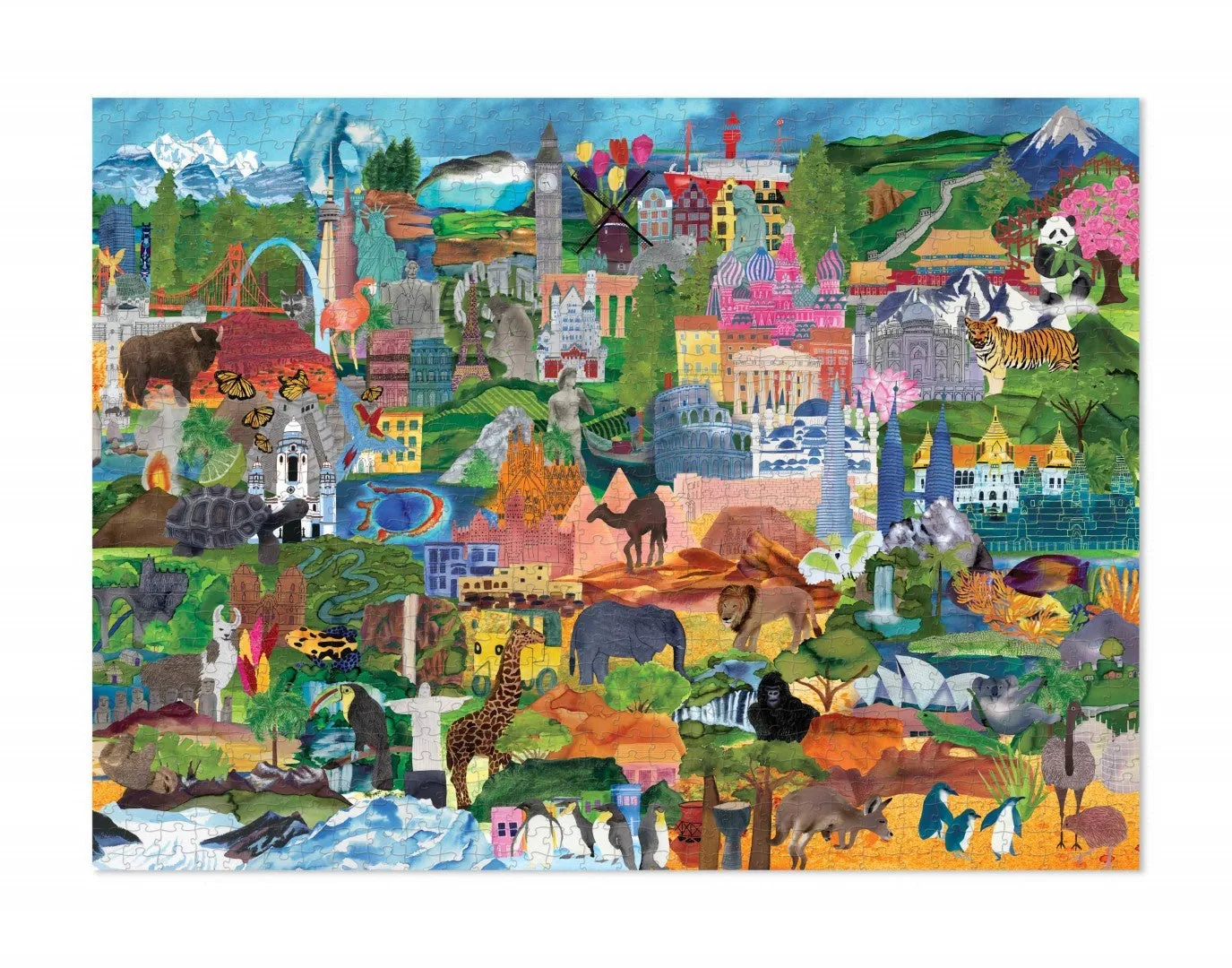 1000 Piece Boxed - World Collage
