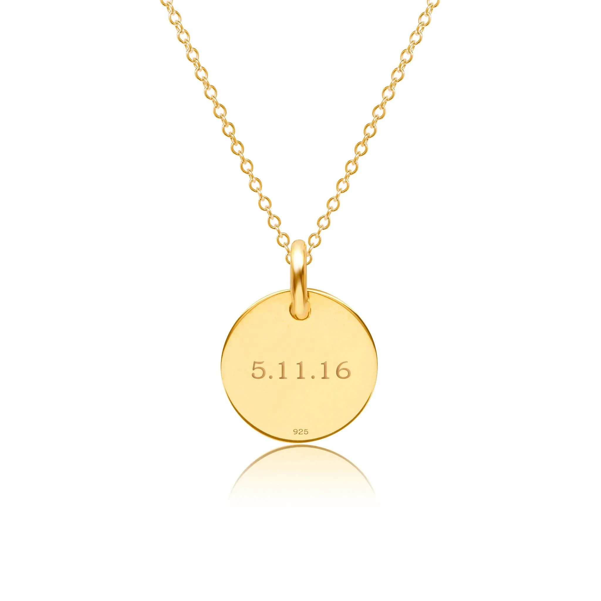 14k Gold Engravable Butterfly Necklace