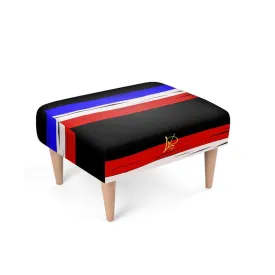 #170 LDCC Footstool red/white/blue print