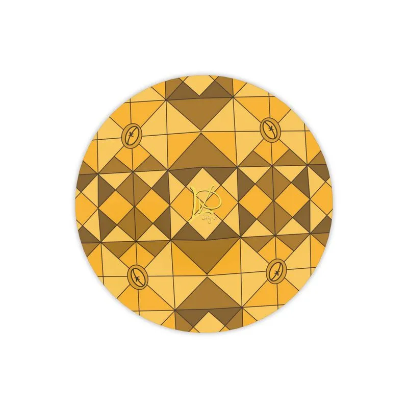 #177 LDCC SERVING PLATTER in gold tones