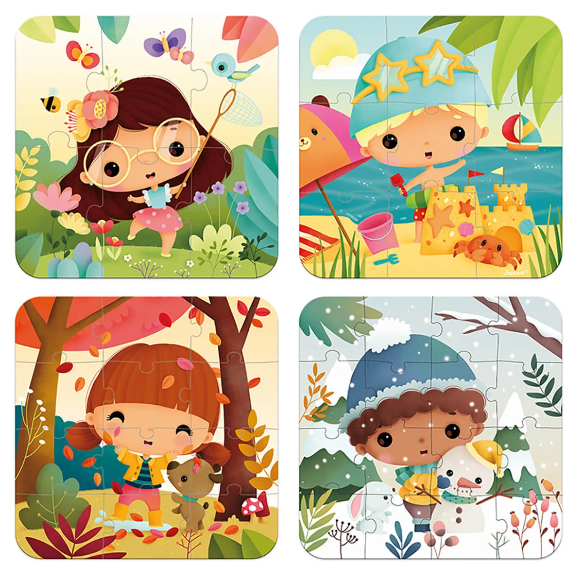 4 Puzzles The Four Seasons by Janod