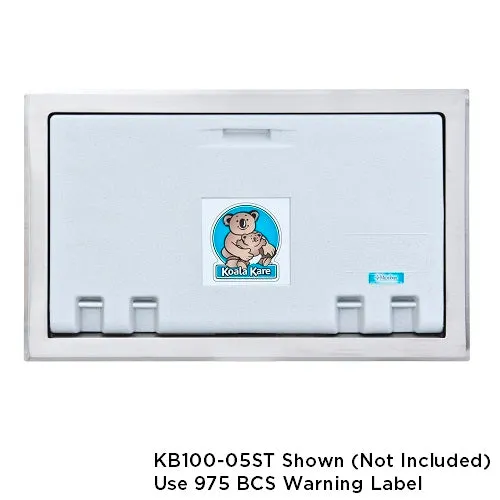 975 - WARNING LABEL for ALL Koala Baby Changing Stations