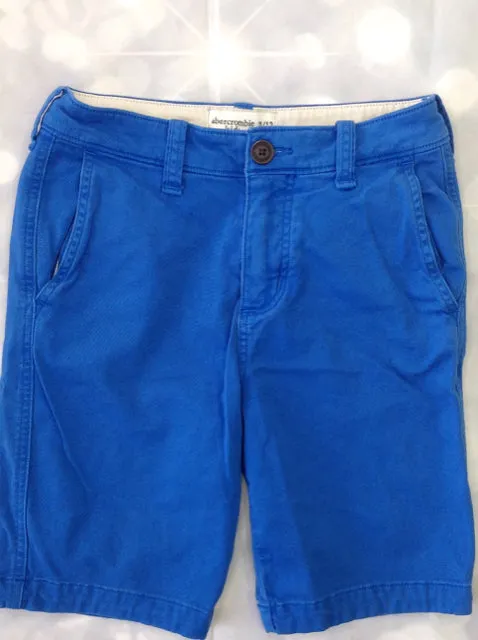 Abercrombie & Fitch Blue Solid Shorts