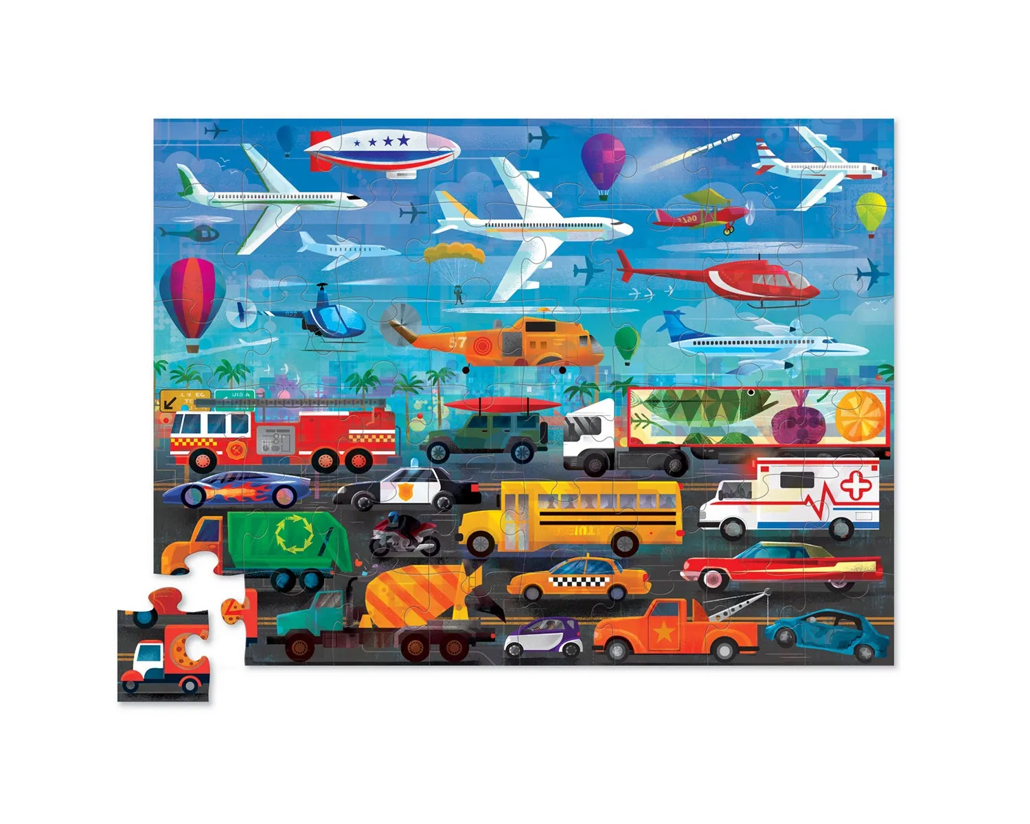 Above & Below Puzzle 48 Piece - Things that Go