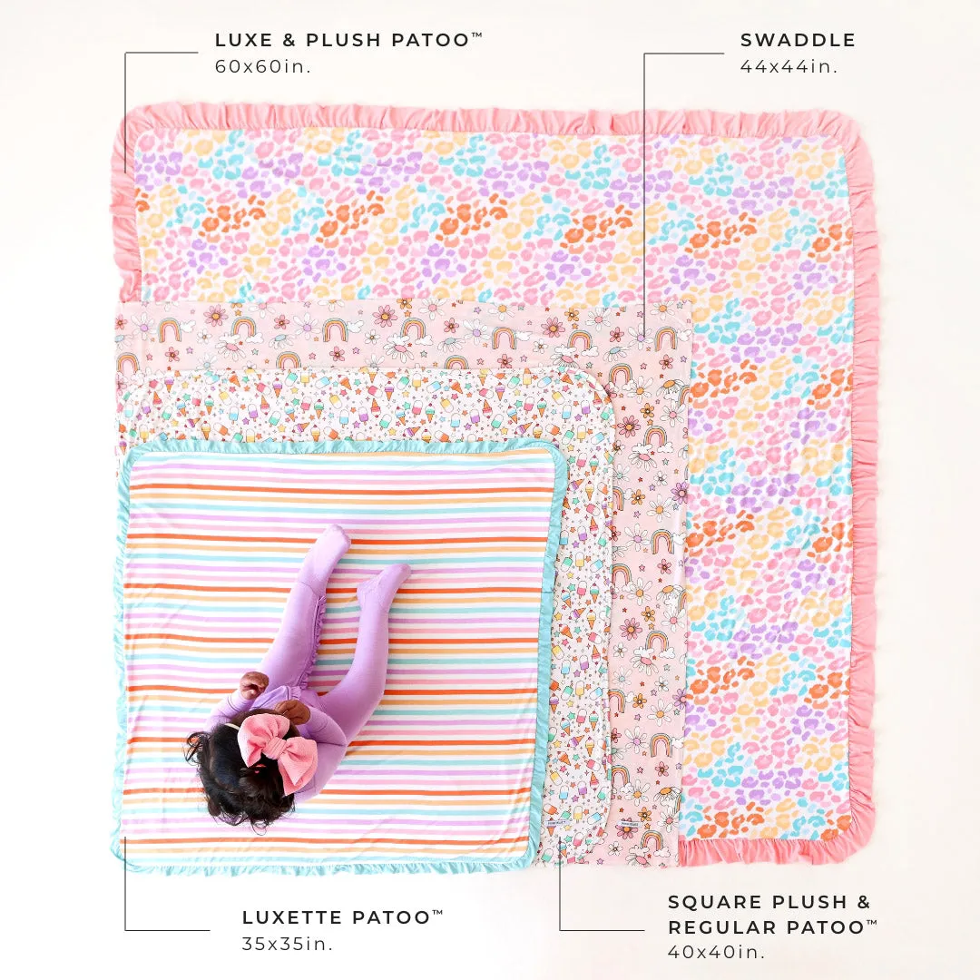 Addison Mae & Posh Easter Eggs Ruffled Luxe Patoo® Blanket