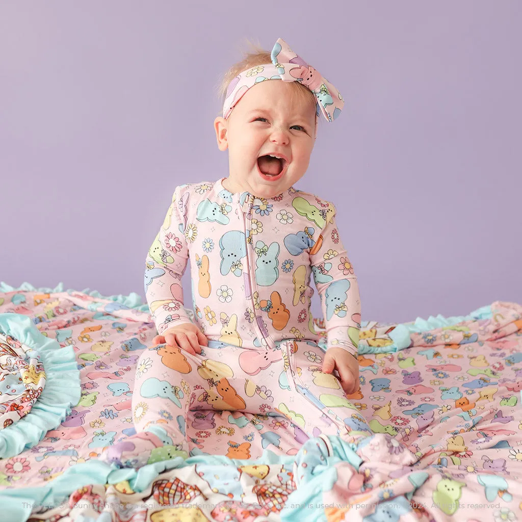 Addison Mae & Posh Easter Eggs Ruffled Luxe Patoo® Blanket