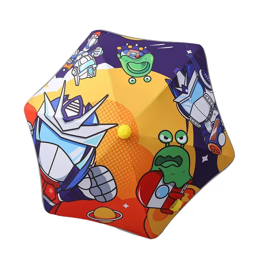 Aliens Space theme, Canopy Shape Umbrella for Kids, 5-12yrs