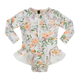 Aqua Blu Kids Long Sleeve One Piece AG2307HO - Honeysuckle