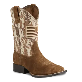 Ariat Children's Antique Mocha Suede Patriot Boots 10019913