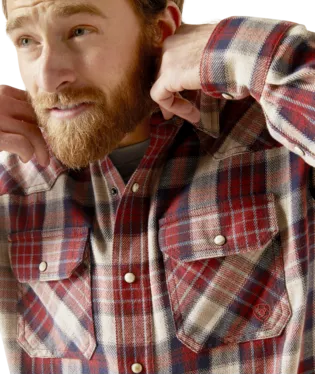 Ariat® Men's Harlen Plaid Retro Fit Long Sleeve Snap Front Western Shirt