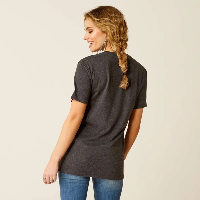 Ariat Women's Charcoal Heather Barrel Beauty Tee 10052028