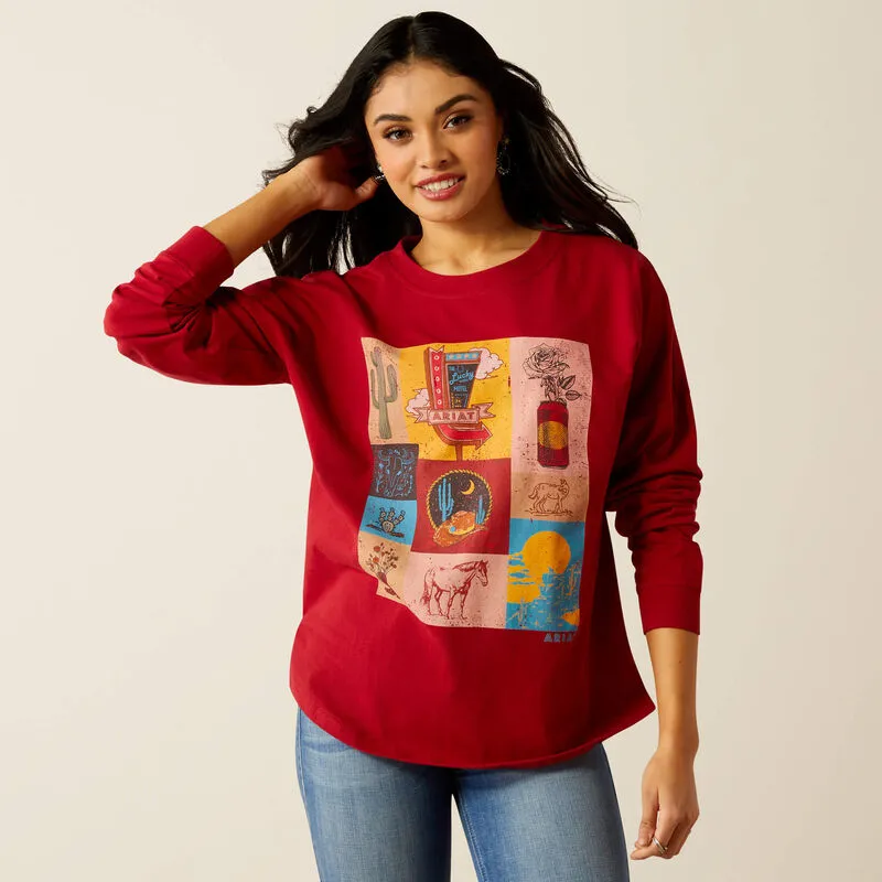 Ariat Women's Rio Red Roadside Oversized Long Sleeve Tee 10052467