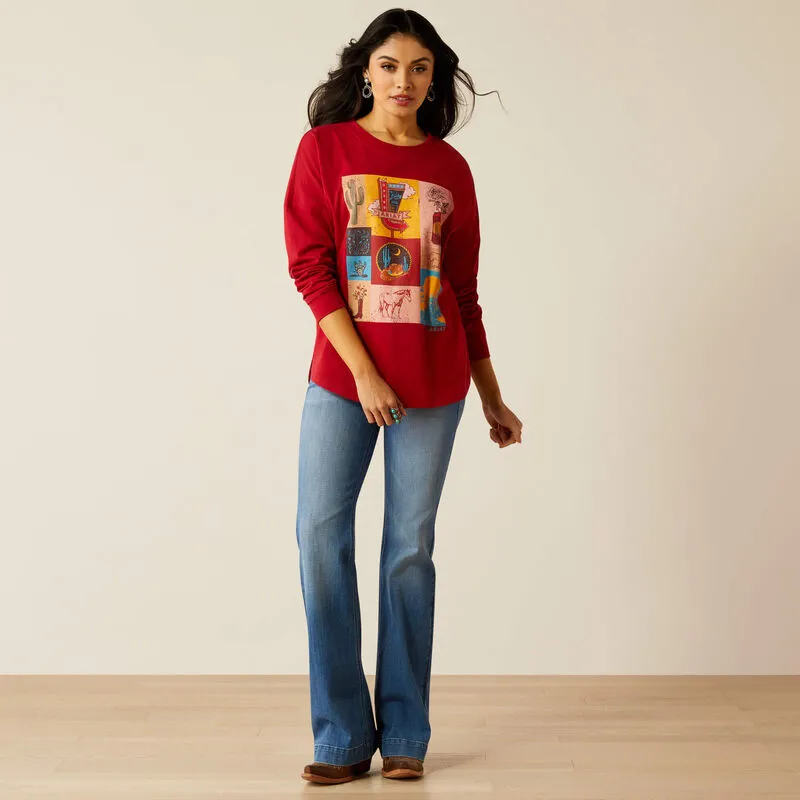 Ariat Women's Rio Red Roadside Oversized Long Sleeve Tee 10052467