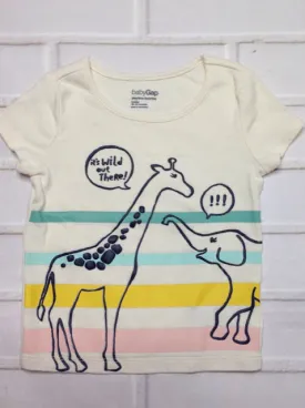 Baby Gap Cream & Green Top