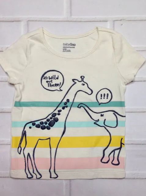 Baby Gap Cream & Green Top