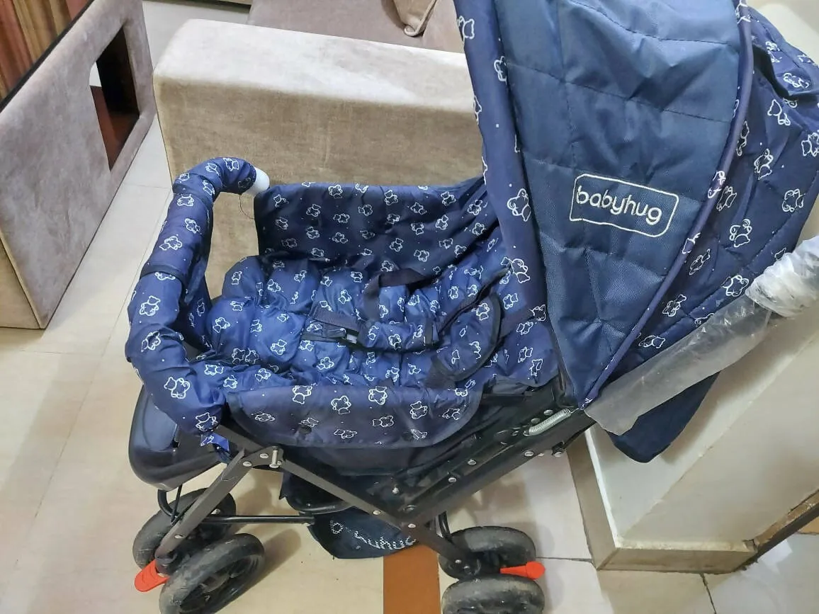 BABYHUG Comfy Ride Stroller/Pram with Reversible Handle and 5 Point Harness