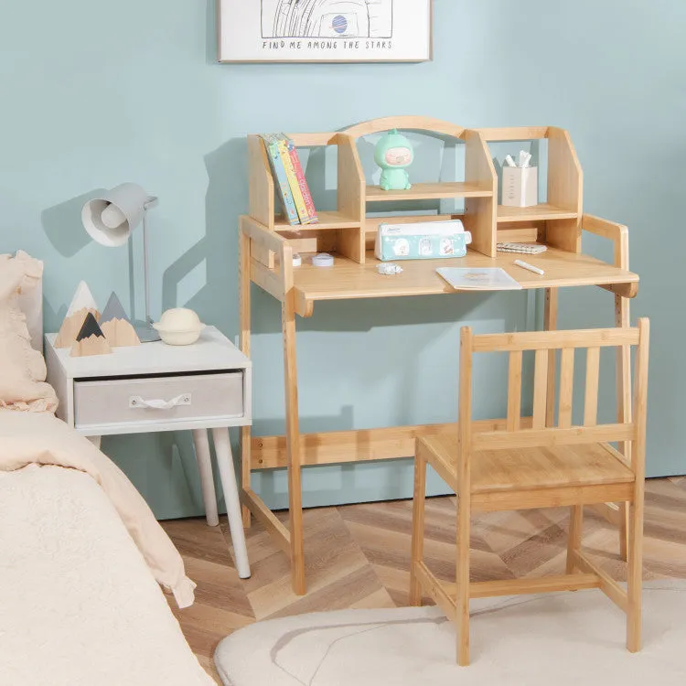 Bamboo Kids Desk and Chair Set