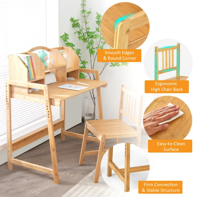 Bamboo Kids Desk and Chair Set