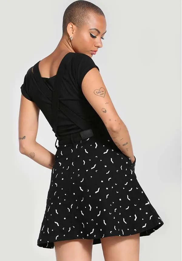 Bat [Black] | PINAFORE DRESS**