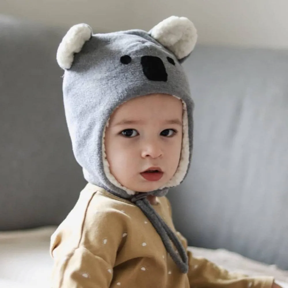 Bedhead: Kids Fleecy Beanie Koala Grey Marle
