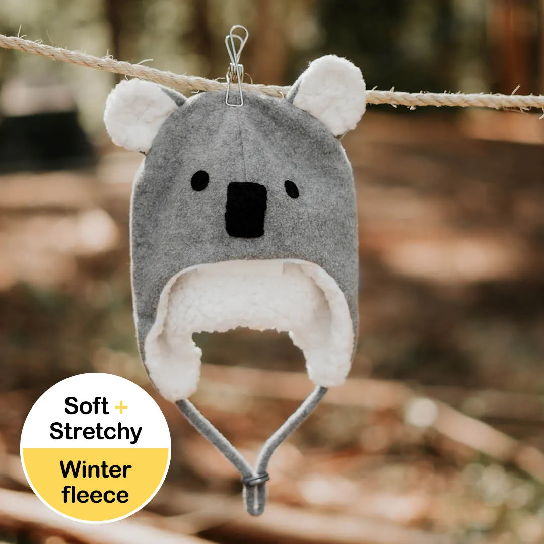 Bedhead: Kids Fleecy Beanie Koala Grey Marle