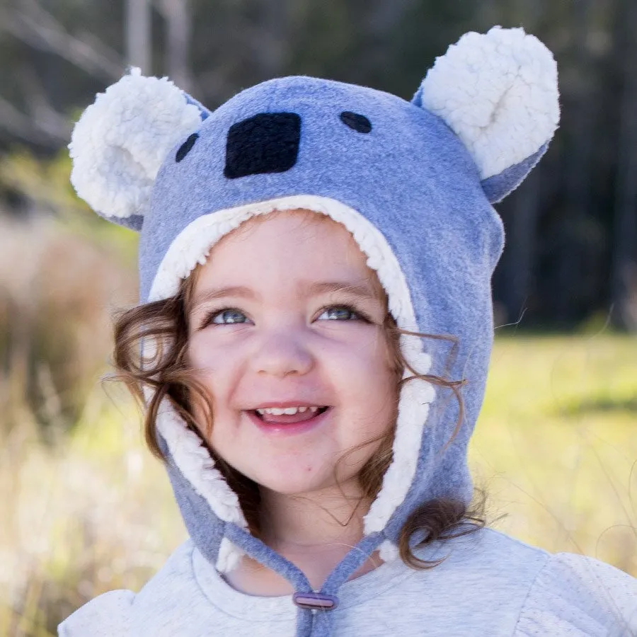 Bedhead: Kids Fleecy Beanie Koala Grey Marle