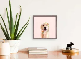 Best Friend - Golden Flowers Mini Framed Canvas