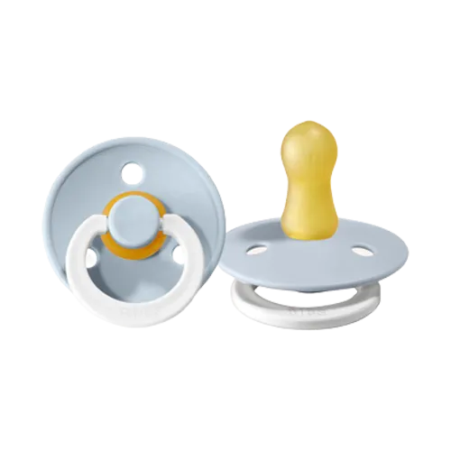 BIBS Colour GLOW Pacifier 2 Pack - Baby Blue