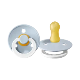 BIBS Colour GLOW Pacifier 2 Pack - Baby Blue