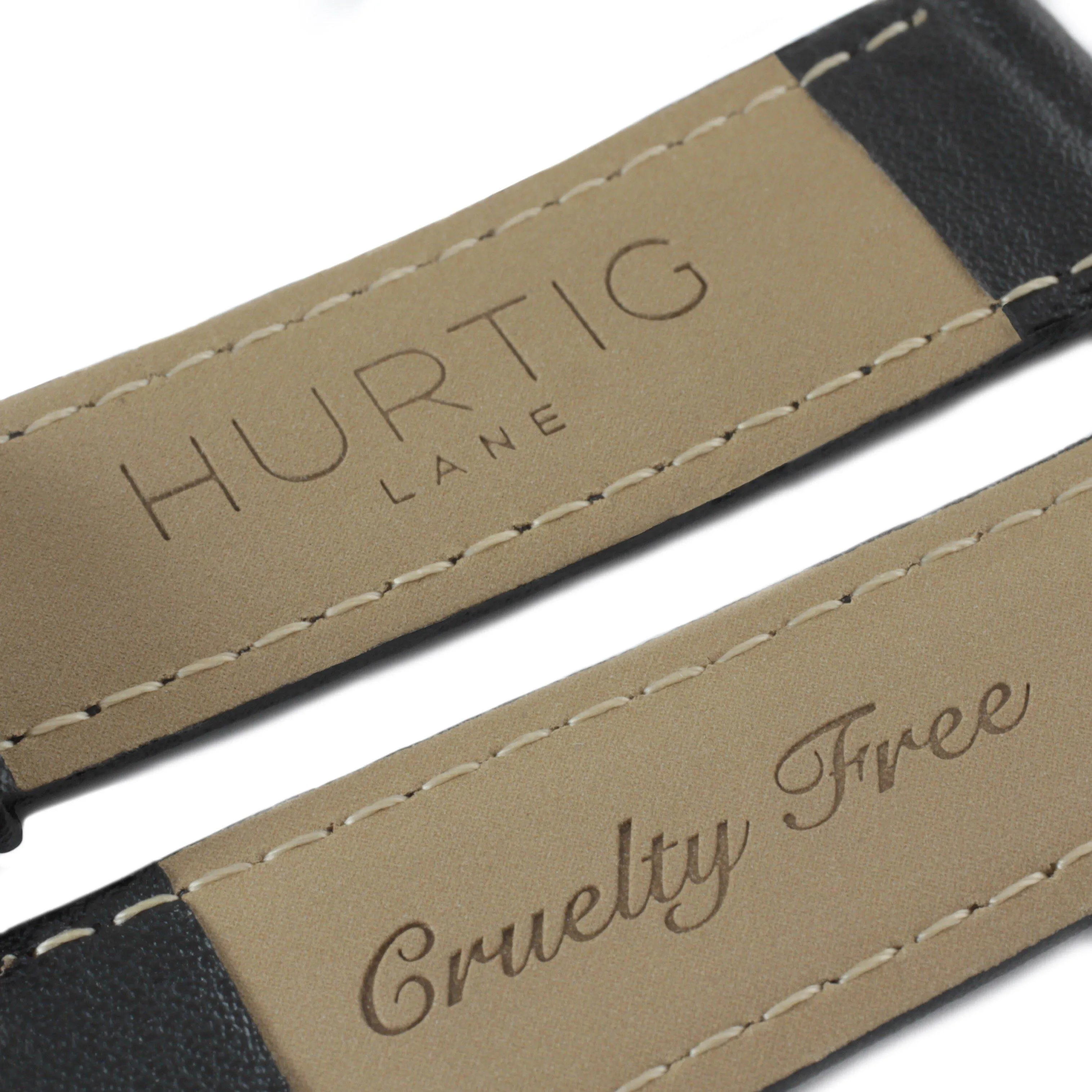 Black and Rose Gold Vegan Leather Strap