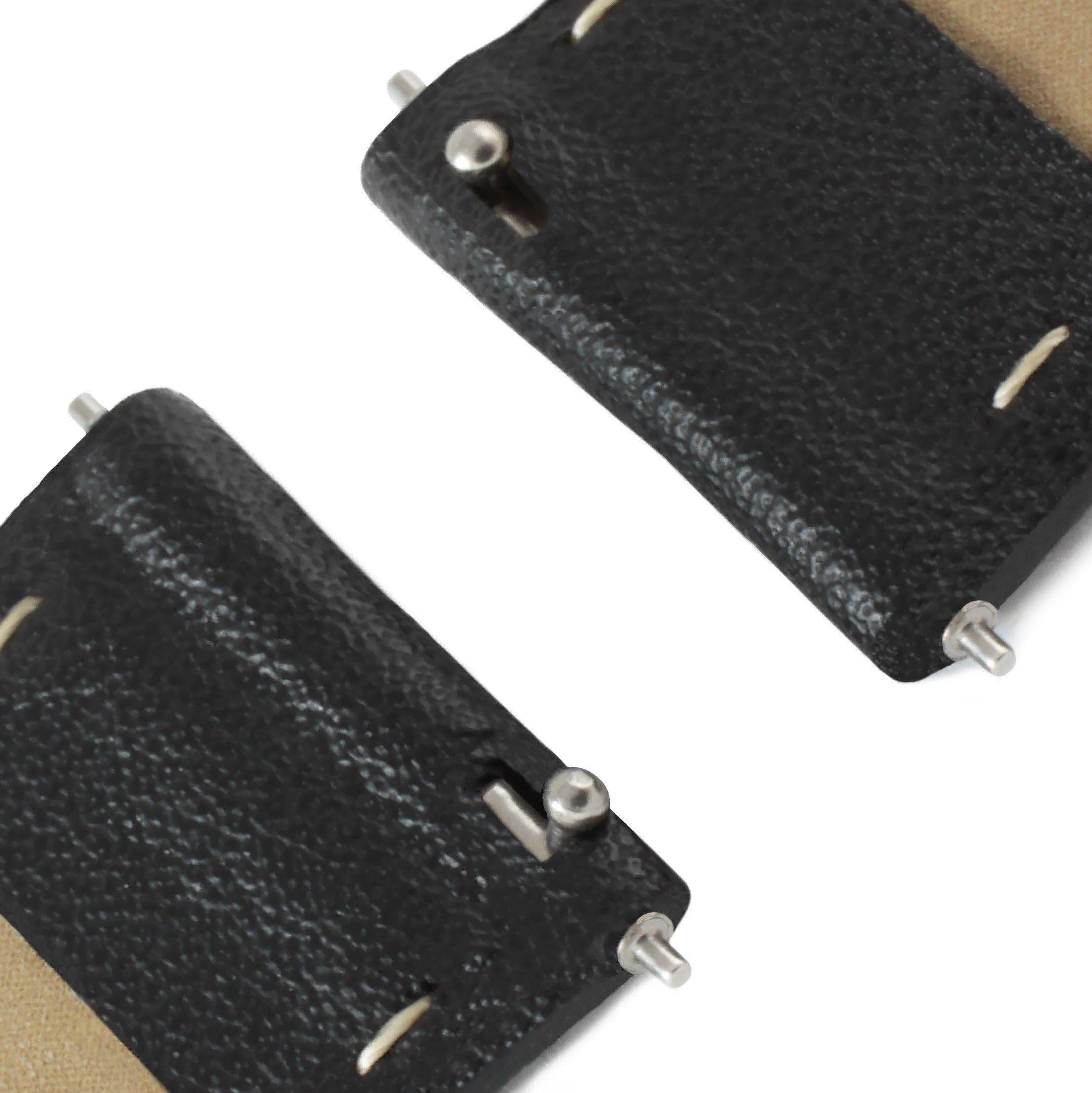 Black and Rose Gold Vegan Leather Strap