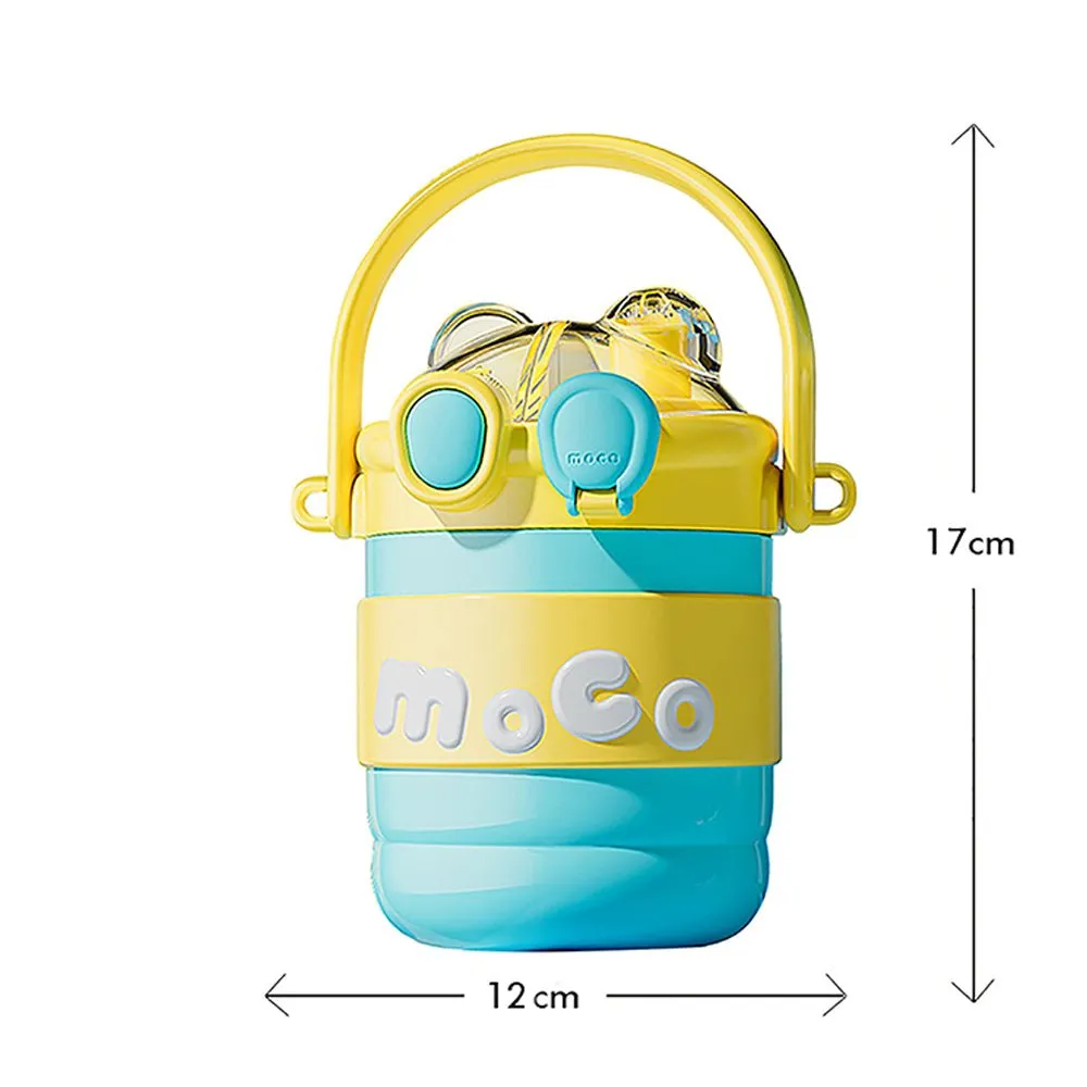 Blue & Yellow 2 way Lid Style Moco Kids Water, 600 ml