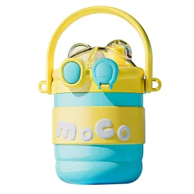 Blue & Yellow 2 way Lid Style Moco Kids Water, 600 ml