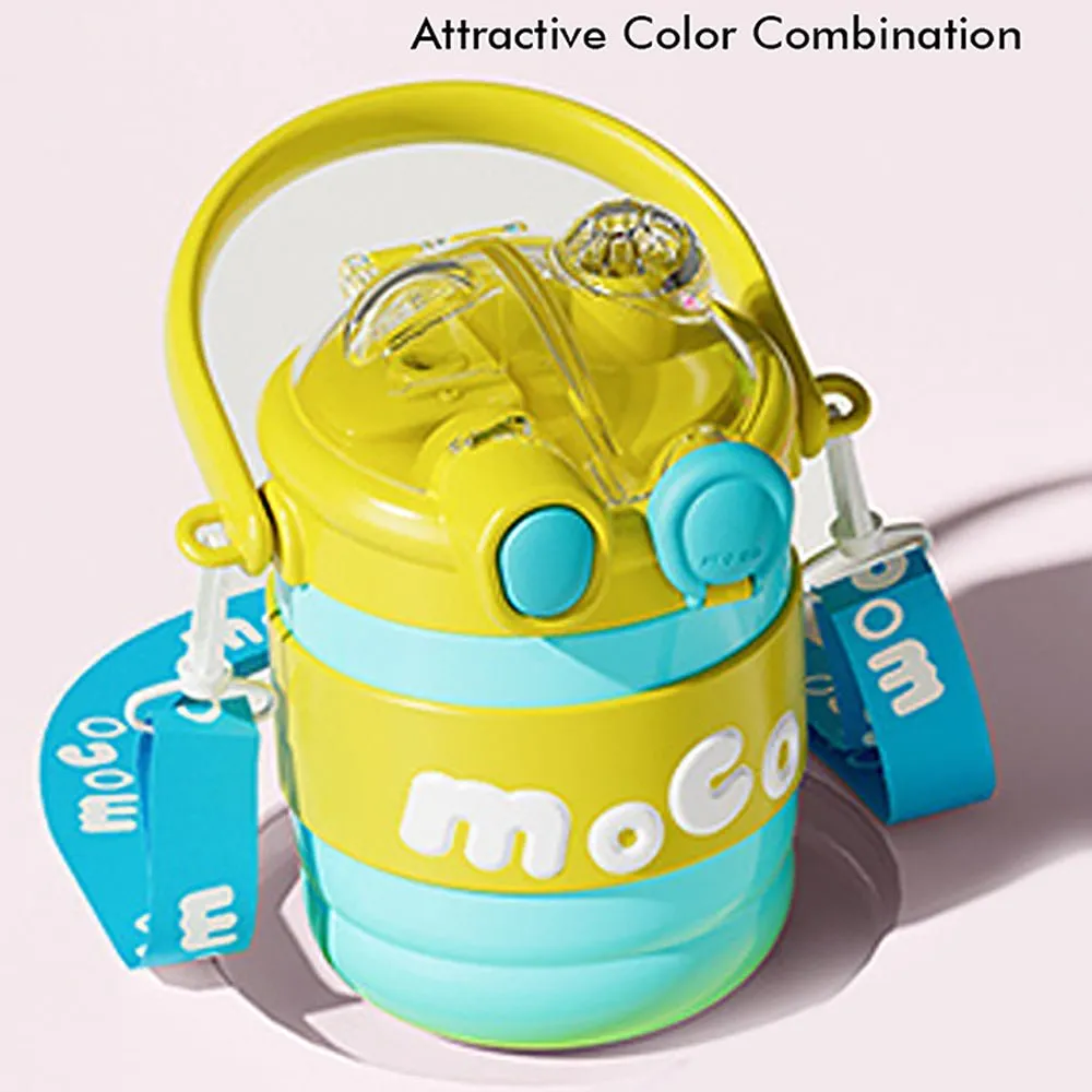 Blue & Yellow 2 way Lid Style Moco Kids Water, 600 ml