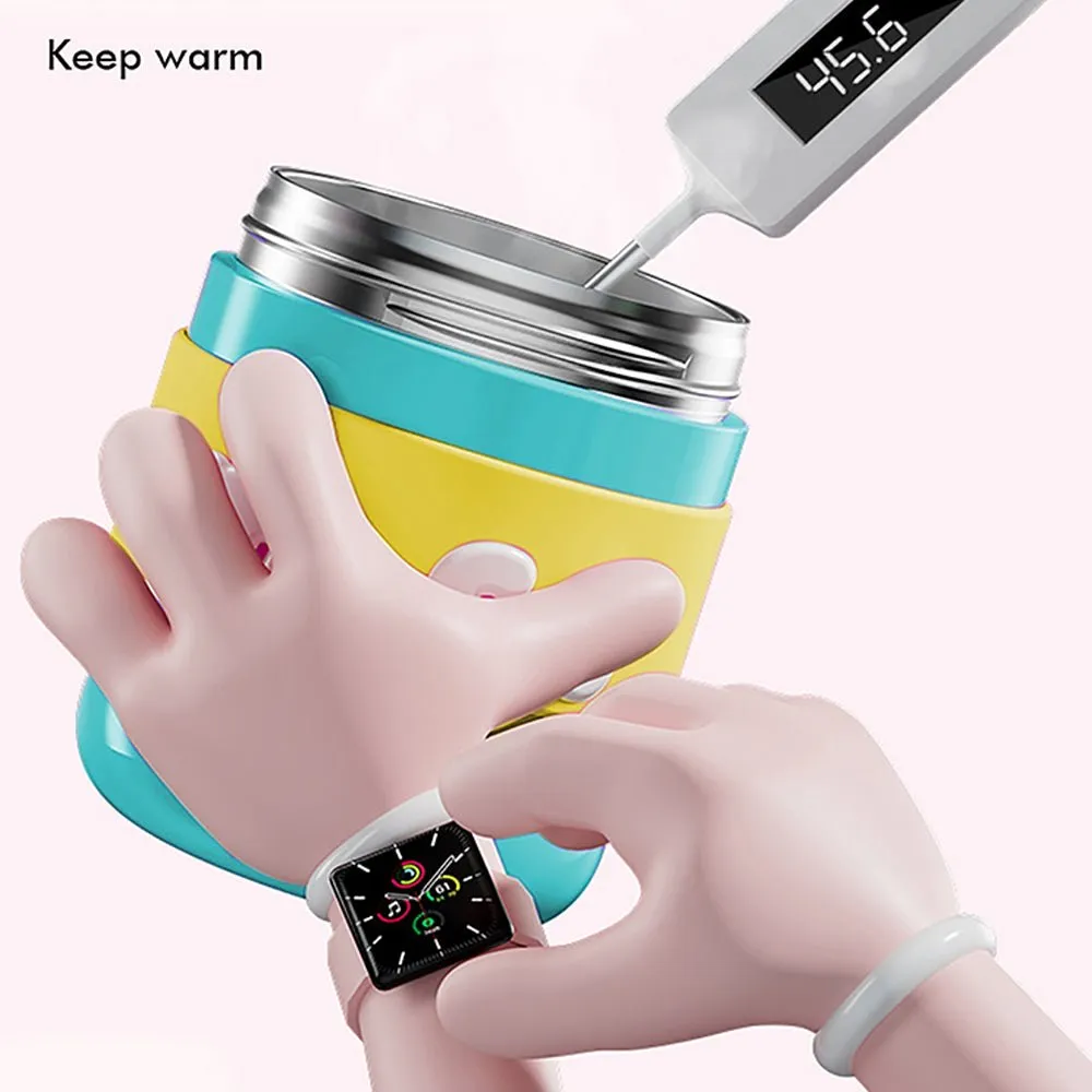 Blue & Yellow 2 way Lid Style Moco Kids Water, 600 ml