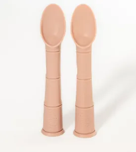 Blush Silicone Beginner Baby Spoon 2 Pack