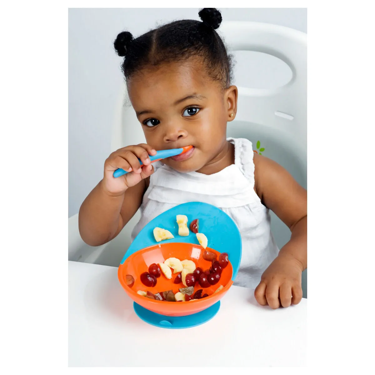 Boon Catch Bowl with Spill Catcher Orange