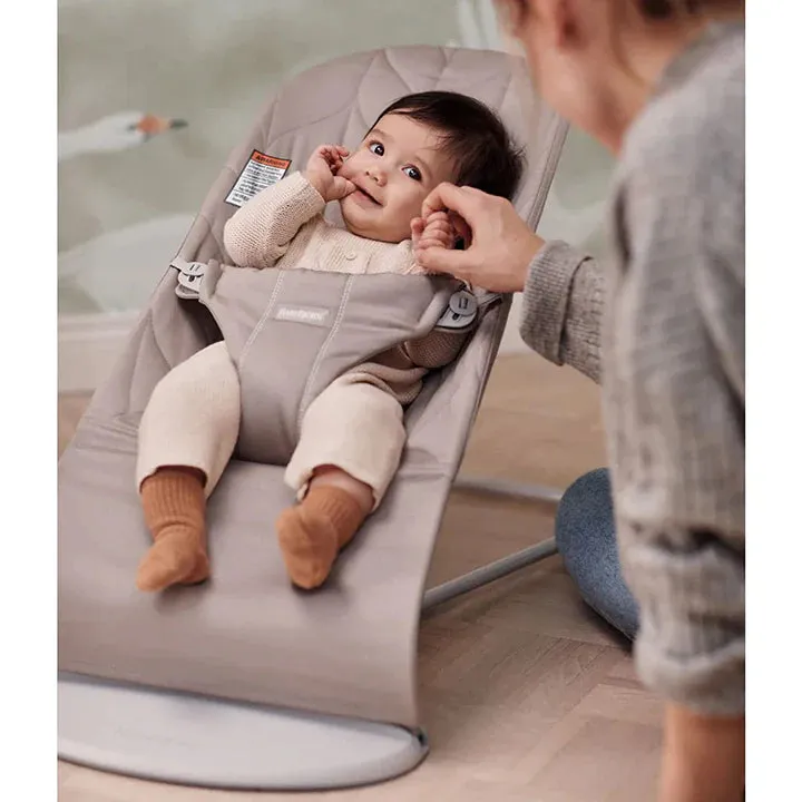 Bouncer Bliss   Free Flying Friends Toy Bar- - Sand Gray Petal Quilt