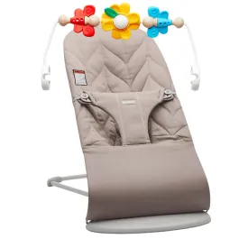 Bouncer Bliss   Free Flying Friends Toy Bar- - Sand Gray Petal Quilt