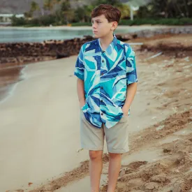 Boys Rayon Shirt: XS(4/5 - L(12/14) - Bay Leaf