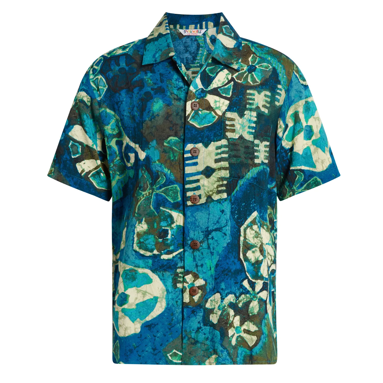 Boys Rayon Shirt: XS(4/5) - L(12/14) - Tiare Bright Blue