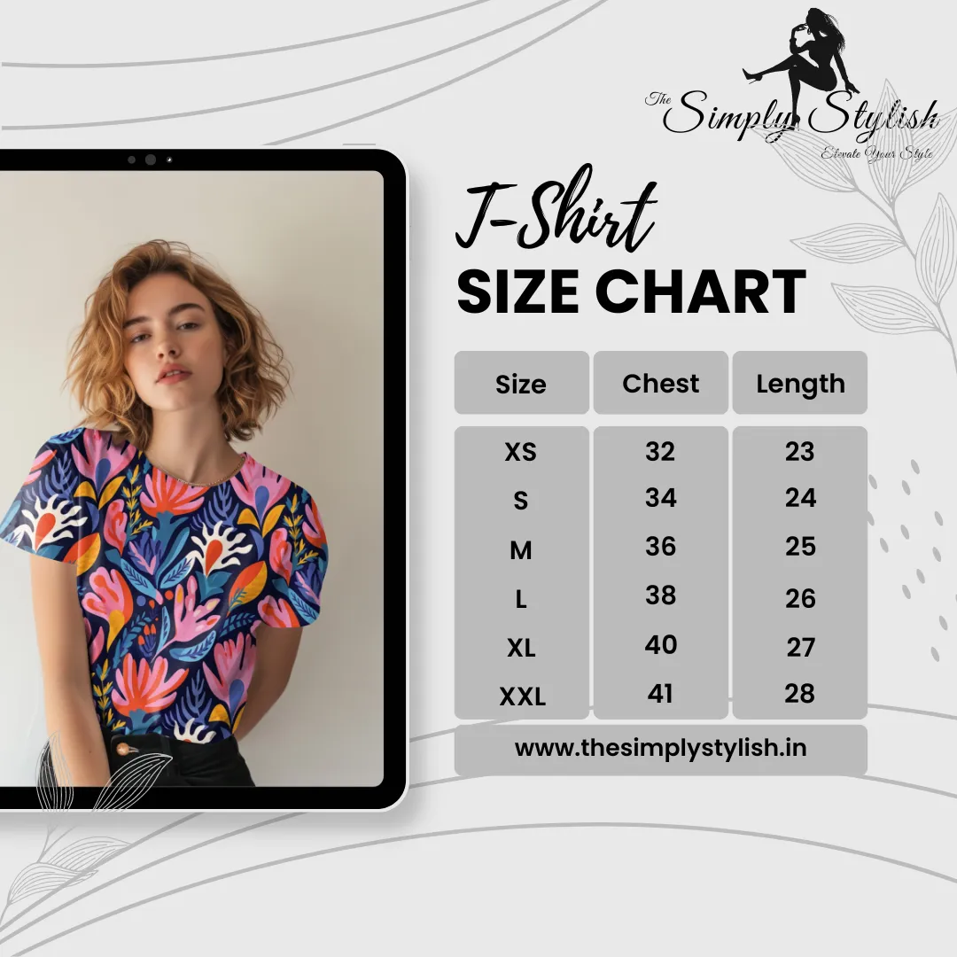 Chic Floral Art Women's Statement Printed T-Shirt