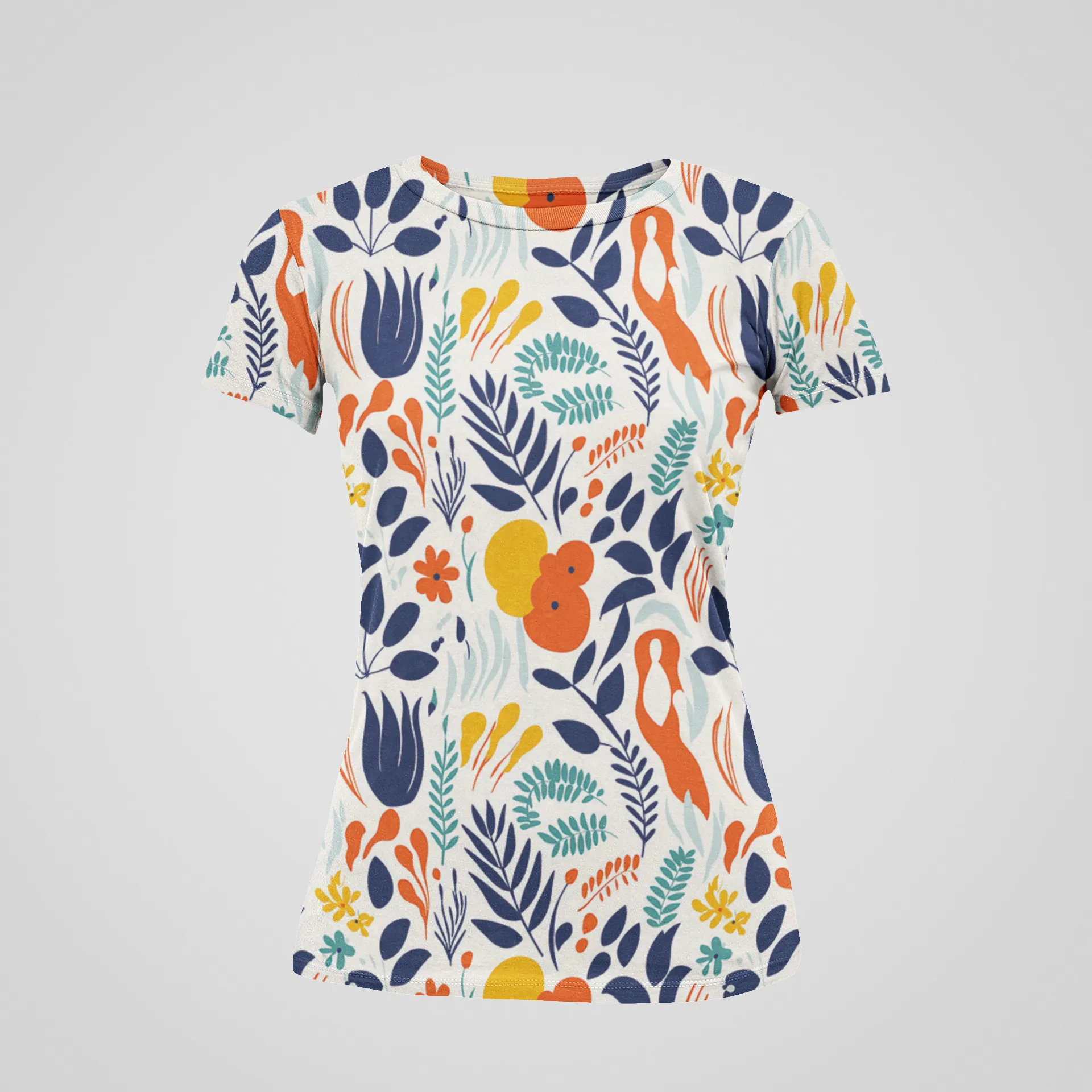 Chic Floral Art Women's Statement Printed T-Shirt