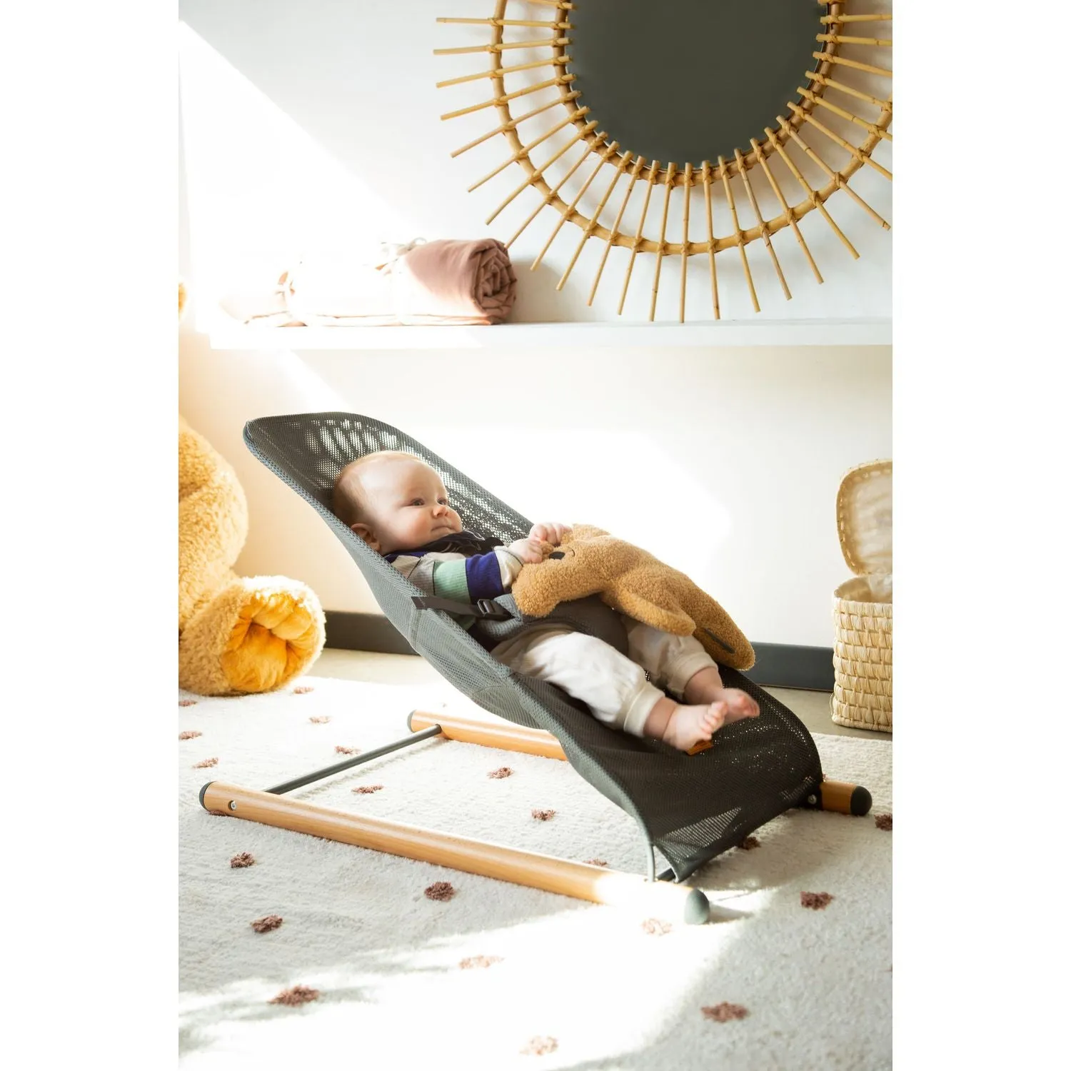 Childhome Evolux Bouncer - Natural Anthracite