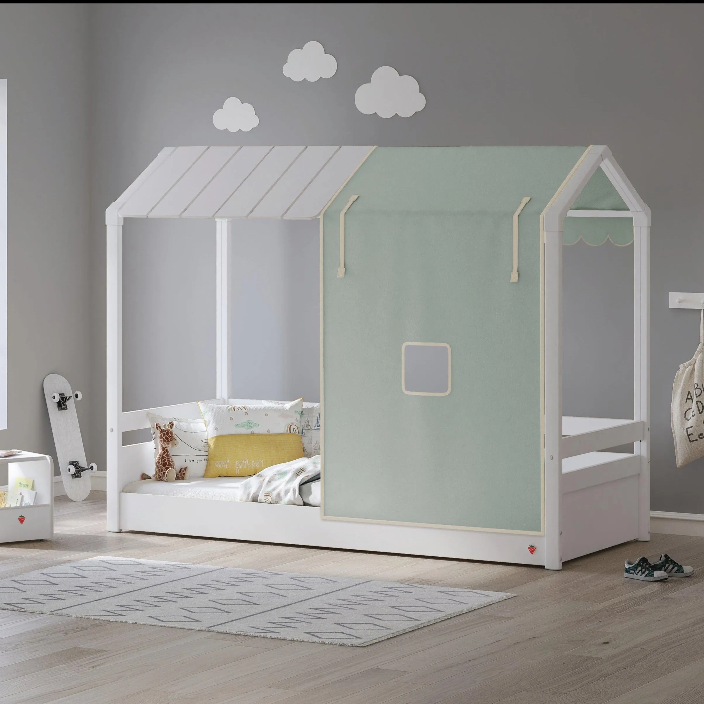 Cilek Montes White Wooden-Semi Roof