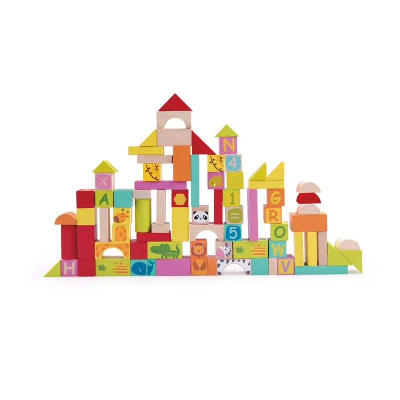 Classic World - Wooden Multi Activity Blocks - 100 Piece