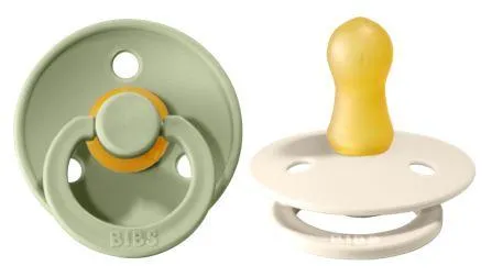 Colour Natural Latex Pacifier 2 pack | Ivory / Sage