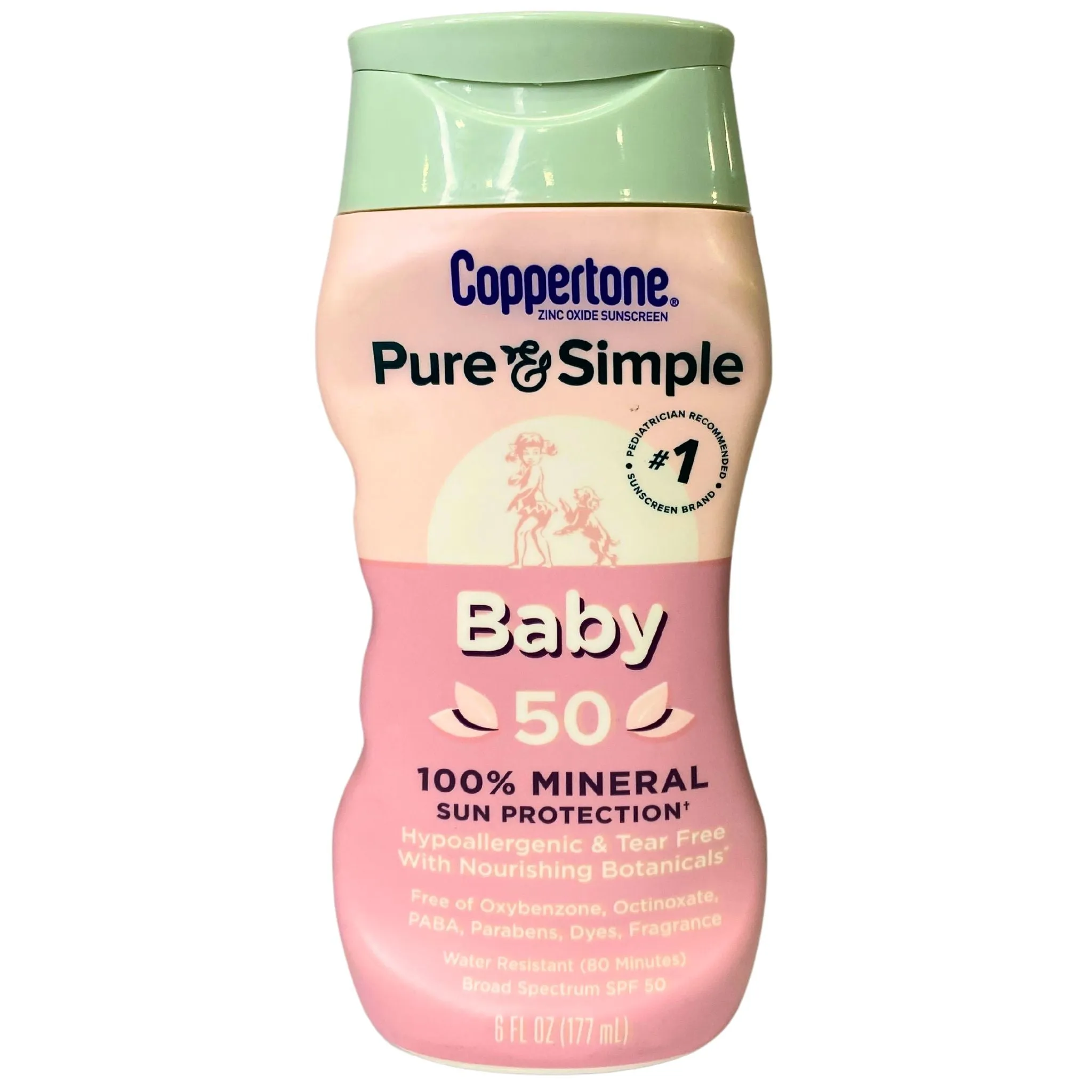 Coppertone Zinc Oxide Sunscreen Pure & Simple Baby SPF 50 6OZ (66 Pcs Lot)