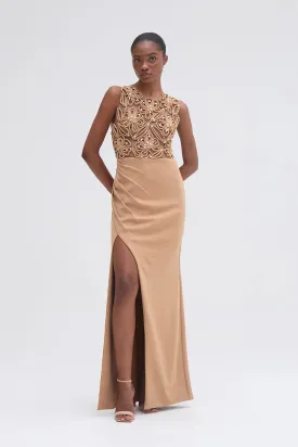Crepe embroidered Gown