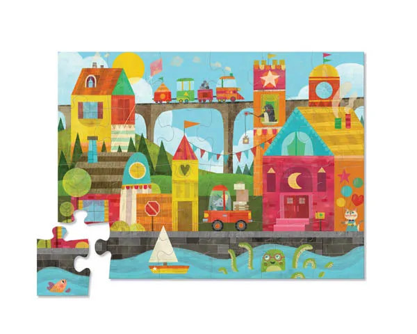 Crocodile Creek - Puzzle 24pcs - Shape Town
